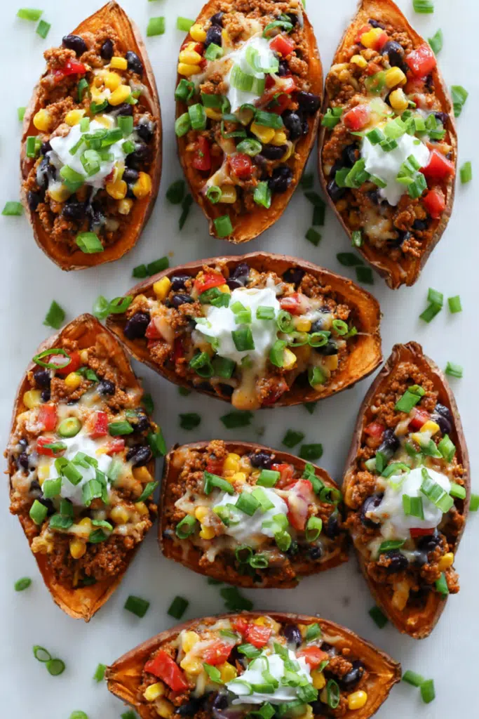 Protein Loaded Sweet Potato Boats