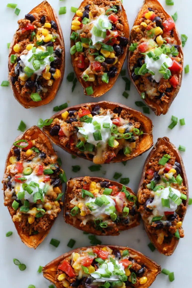Protein Loaded Sweet Potato Boats