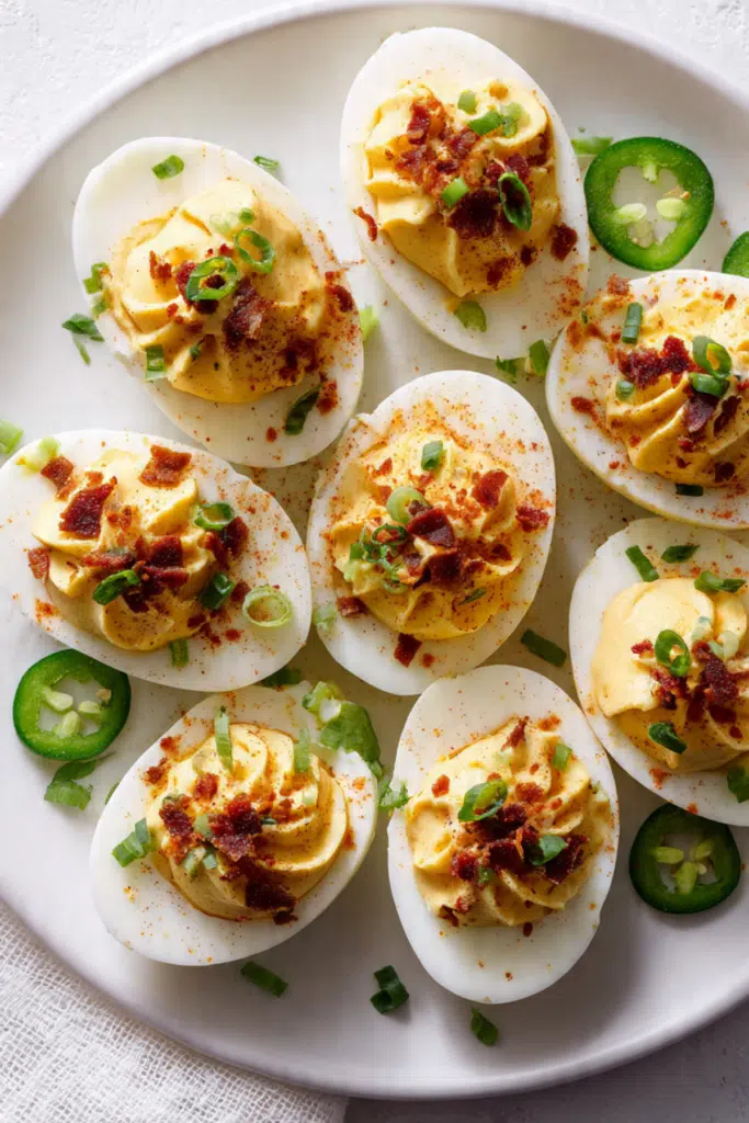 Loaded Bayou Deviled Eggs with Bacon