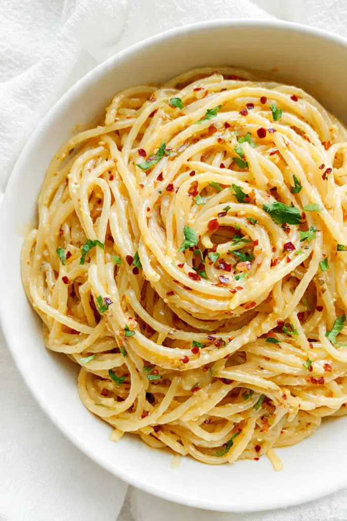 Creamy Spicy Garlic Noodles