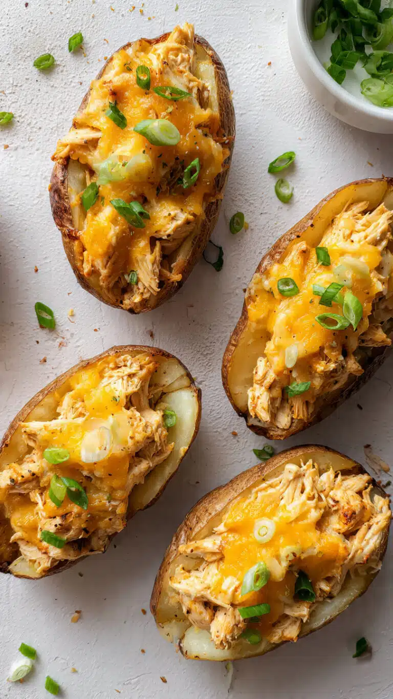 Stuffed Potato Chicken Boats