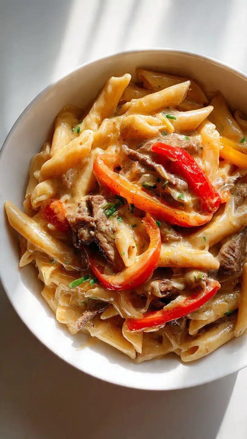 Philly Cheesesteak Pasta