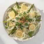 Lemony Shaved Fennel Asparagus Salad
