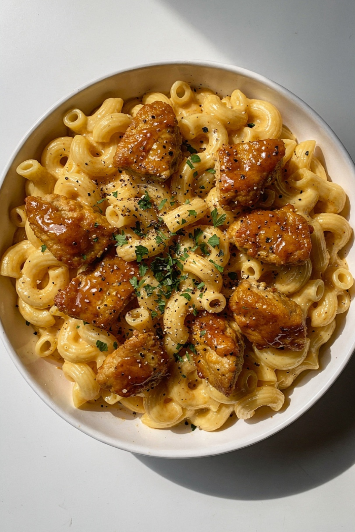 Honey Pepper Chicken Mac and Cheese