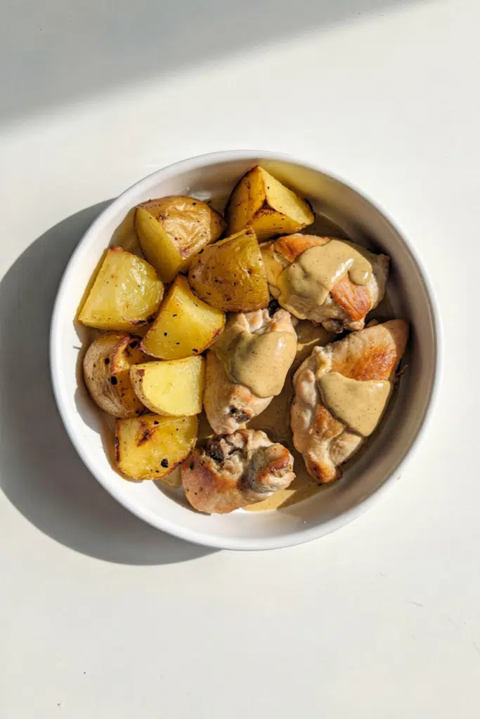 Chicken and Potatoes with Dijon Cream Sauce Recipe