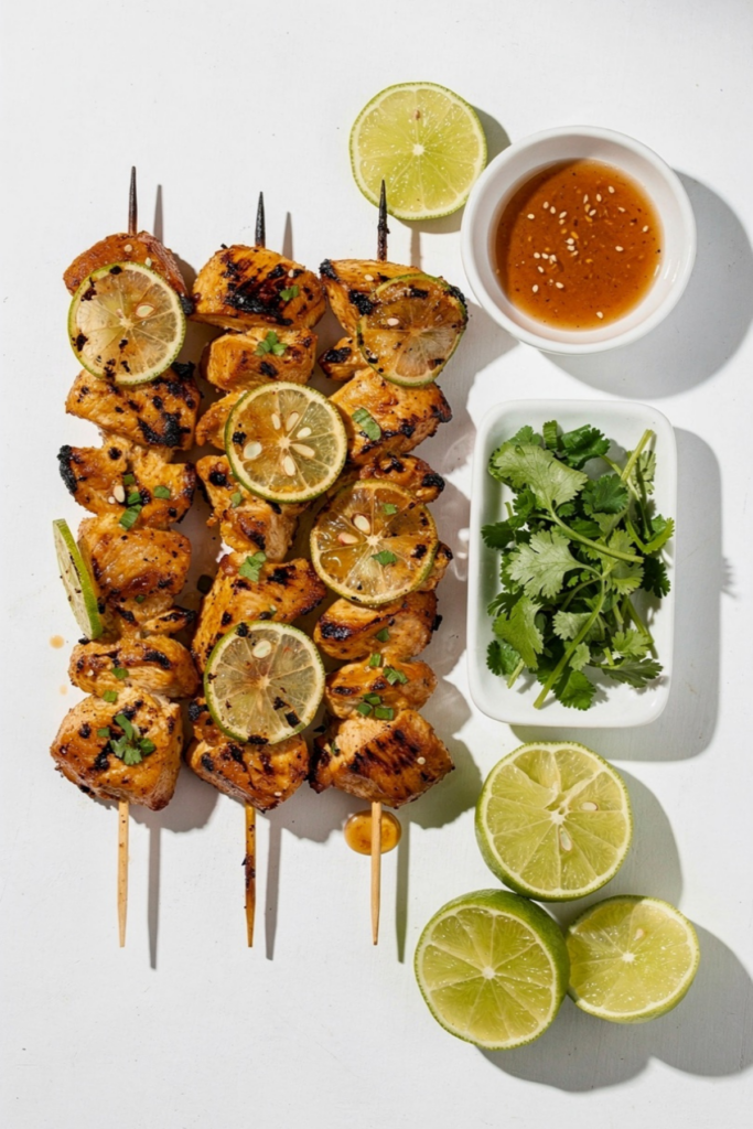 Spicy Honey Lime Chicken Skewers