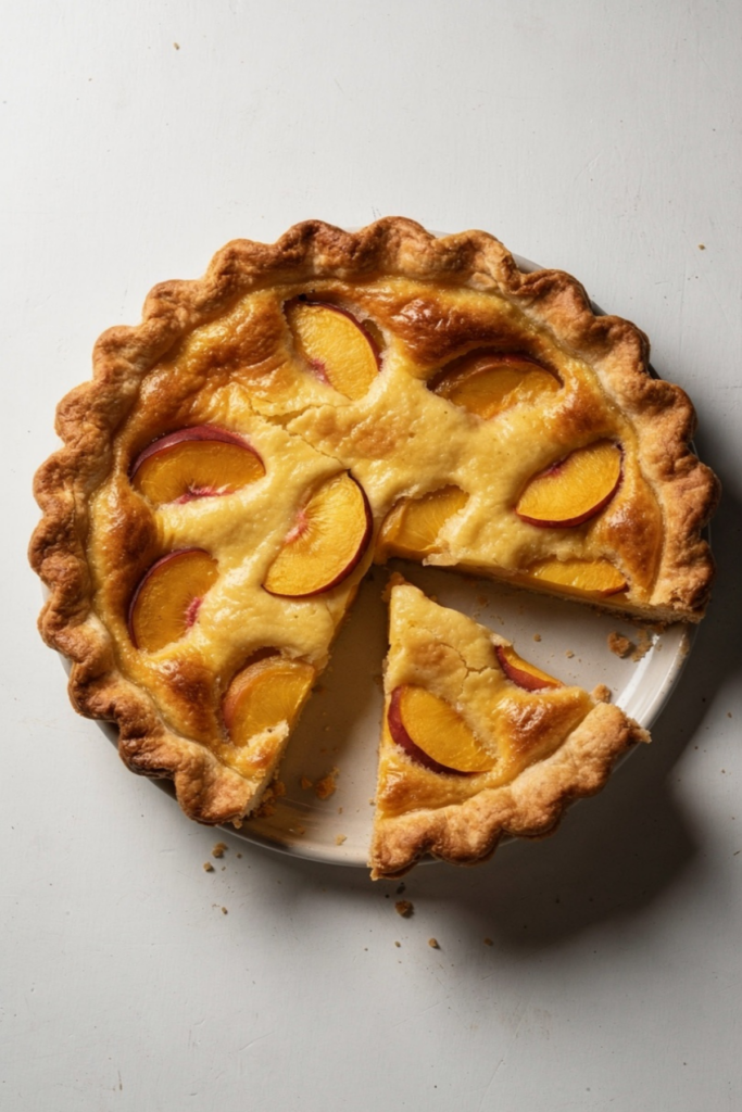 Homemade Peach Custard Pie Recipe