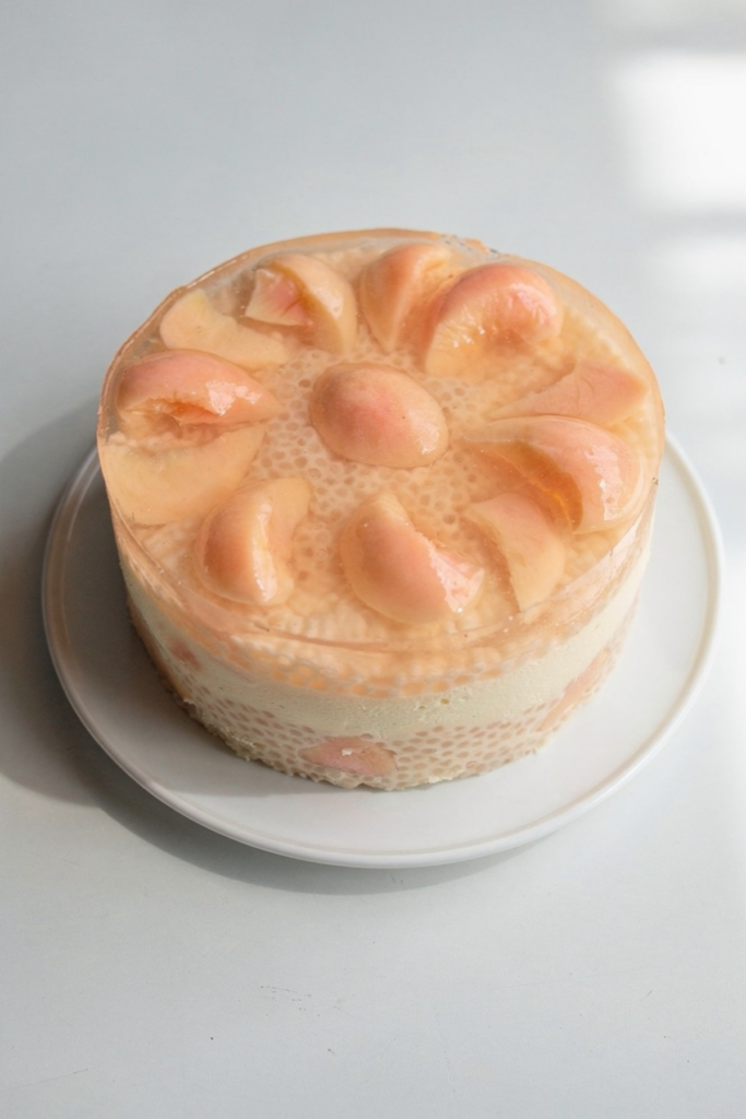 Peach Sago Jelly Cake