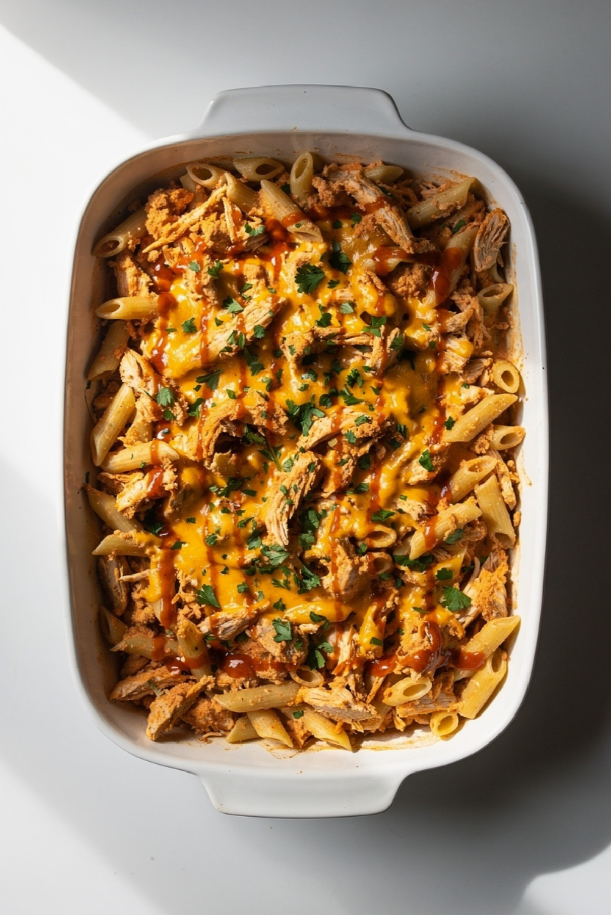 30-Minute Creamy Buffalo Chicken Pasta Bake Recipe