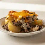 Crockpot Mushroom & Beef Potato Casserole