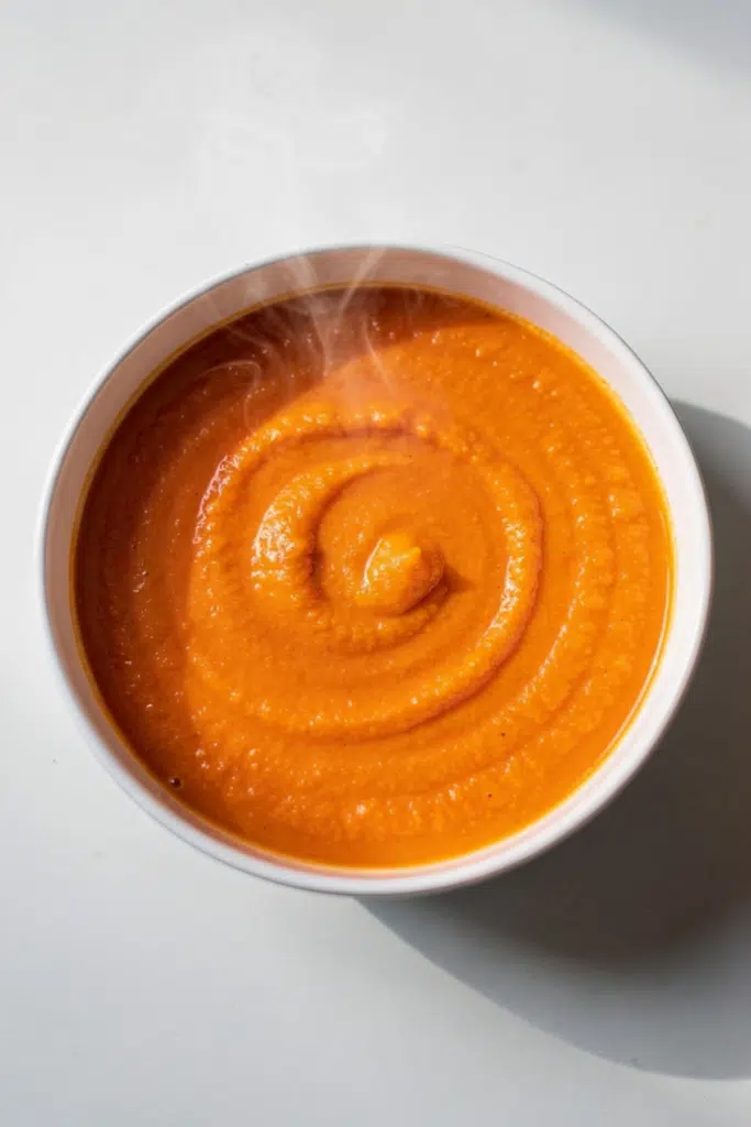 Zesty Carrot and Ginger Soup with Miso Twist