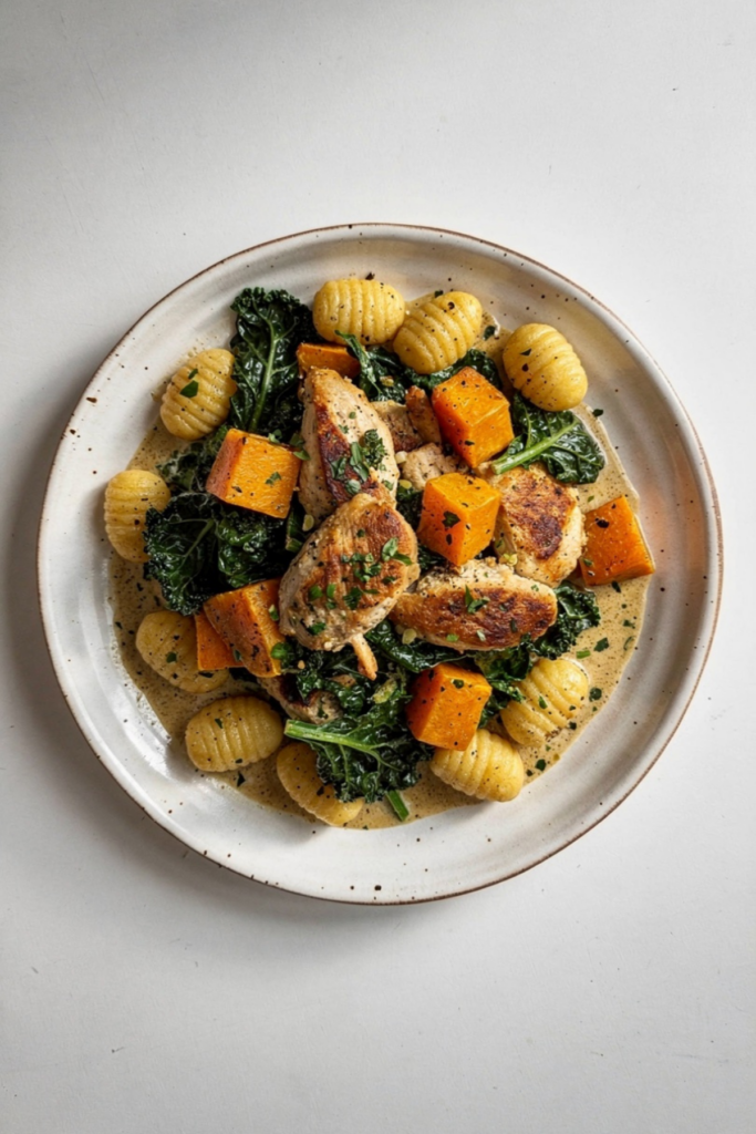 Chicken Gnocchi with Butternut Squash & Kale