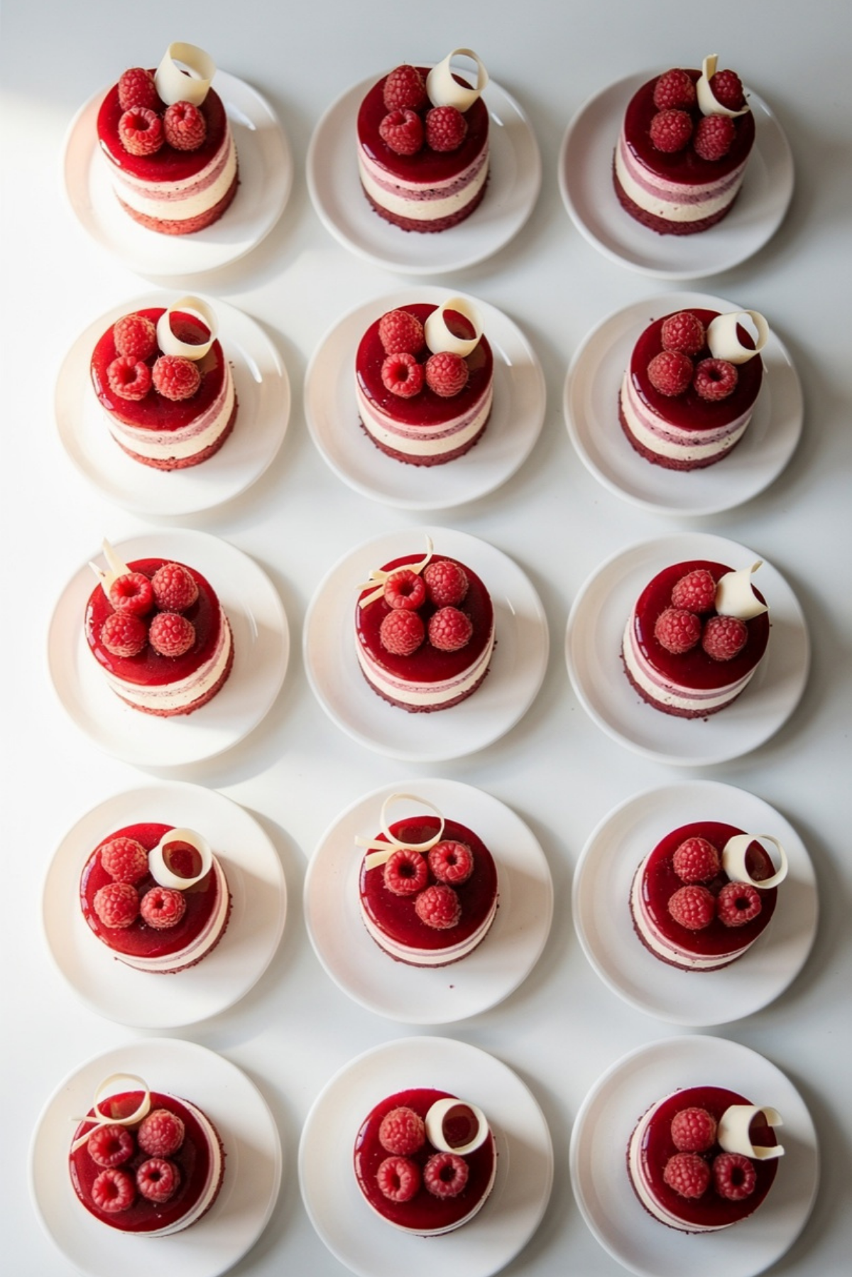 Raspberry Mini Mousse Cakes
