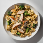 Creamy Garlic Parmesan Tortellini with Chicken & Broccoli Recipe