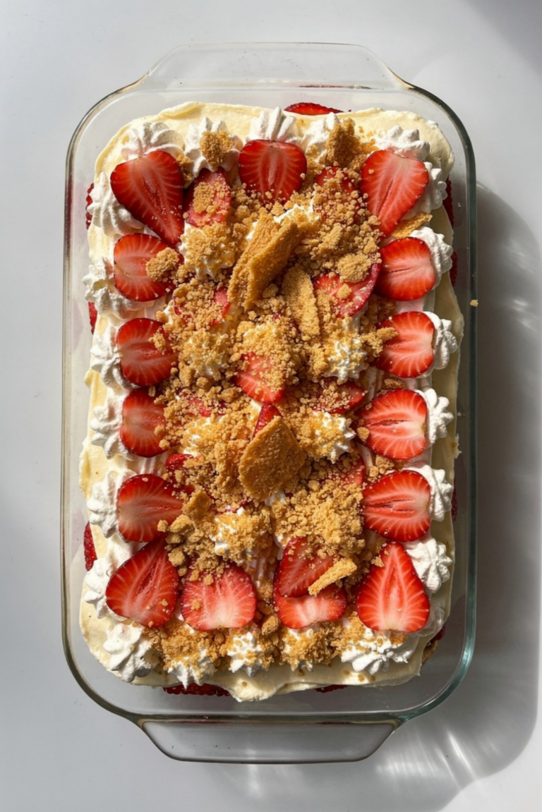 No Bake Strawberry Lasagna Recipe