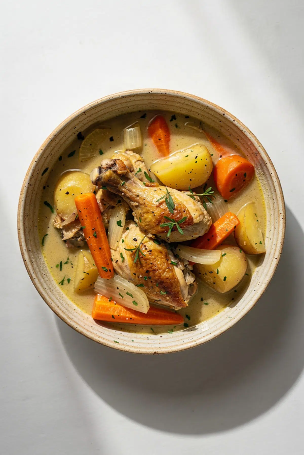 Slow Cooker White Wine Chicken Stew