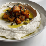 Baked Butternut Squash on Feta Dip