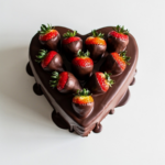 Chocolate Covered Strawberry Heart Cake