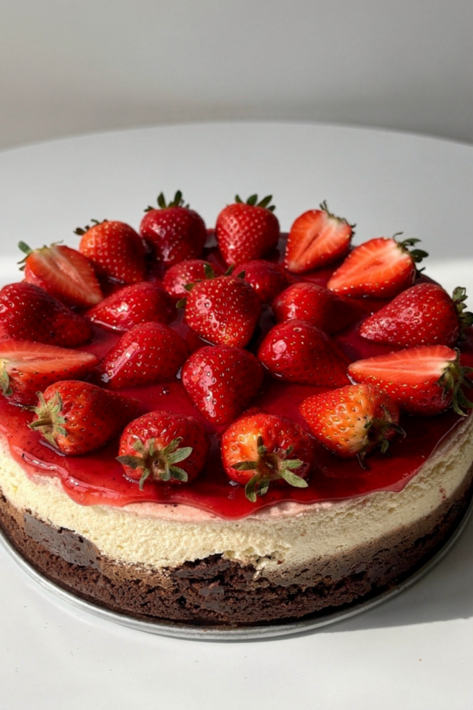 Strawberry Brownie Cheesecake Recipe