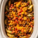 Mexican Style Crockpot Hamburger Potato Bake