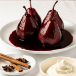 Red Wine Poached Pears