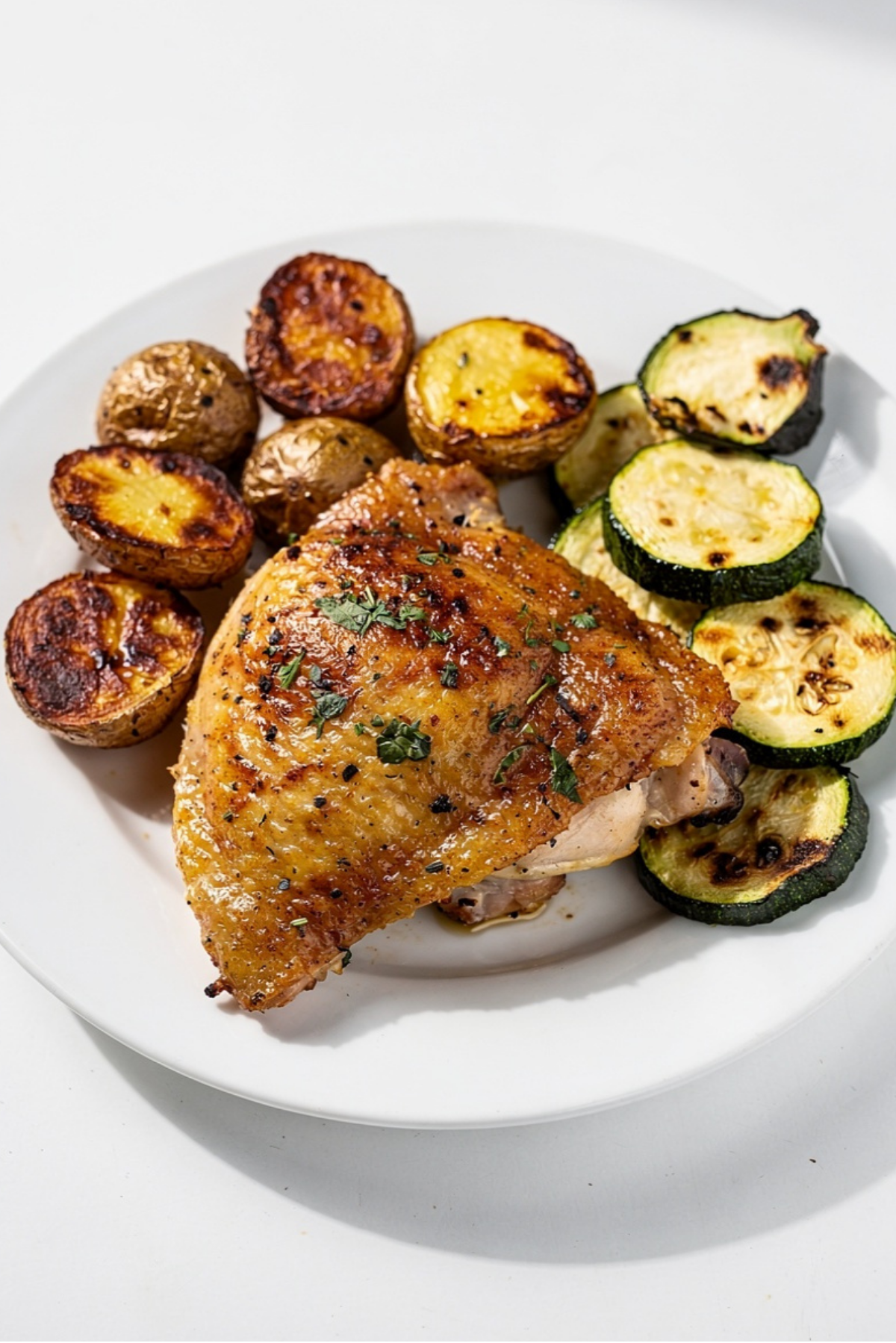 Seared Chicken with Roasted Potatoes & Zucchini