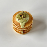 Golden Mini Pancakes with Pistachio Cream